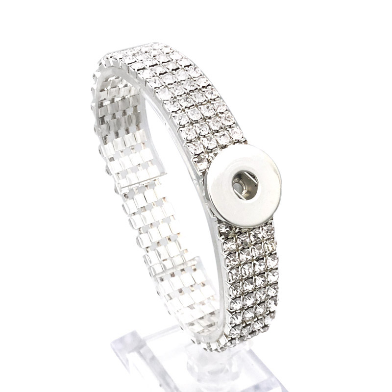 Fashion Full Of Crystal Bridal Bangle 116 Interchangeable Elastic Bracelet 18mm Snap Button Bangle Charm Jewelry For Women Gift
Fashion Full Of Crystal Bridal Bangle 116 Interchangeable Elastic Bracelet 18mm Snap Button Bangle Charm Jewelry For Women Gift