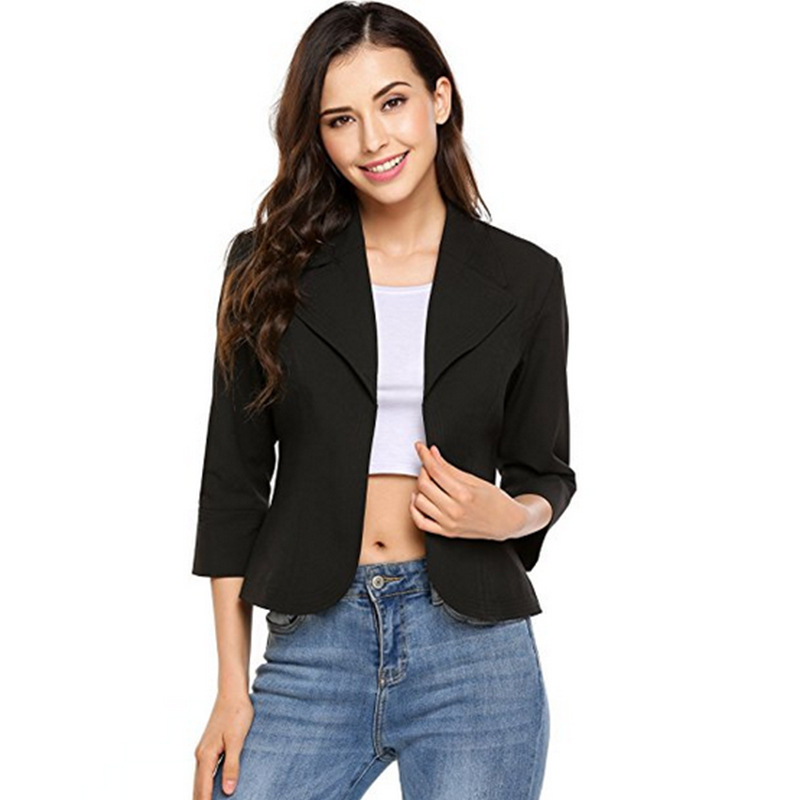 Women Spring Summer Blazers 2020 Explosion Solid Women' Suit Seven-Sleeve Coat Slim Office Lady Jacket Female Tops Blazer, Black
Women Spring Summer Blazers 2020 Explosion Solid Women' Suit Seven-Sleeve Coat Slim Office Lady Jacket Female Tops Blazer, Black