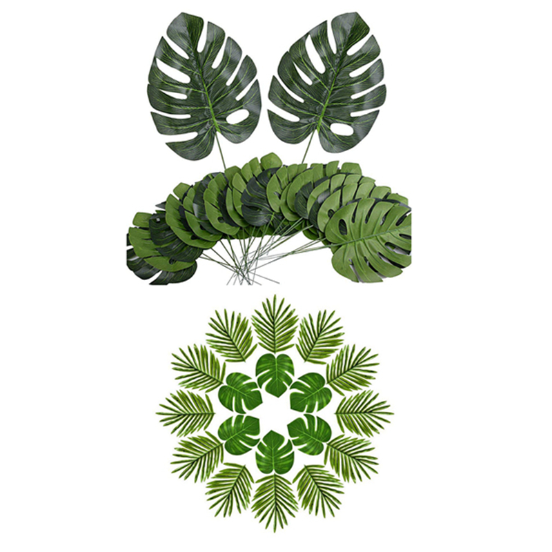 24 Counts Fake Faux Artificial Tropical Palm Leaves & 24 Pcs Tropical Palm Leaves Luau Artificial Simulation, Green
24 Counts Fake Faux Artificial Tropical Palm Leaves & 24 Pcs Tropical Palm Leaves Luau Artificial Simulation, Green