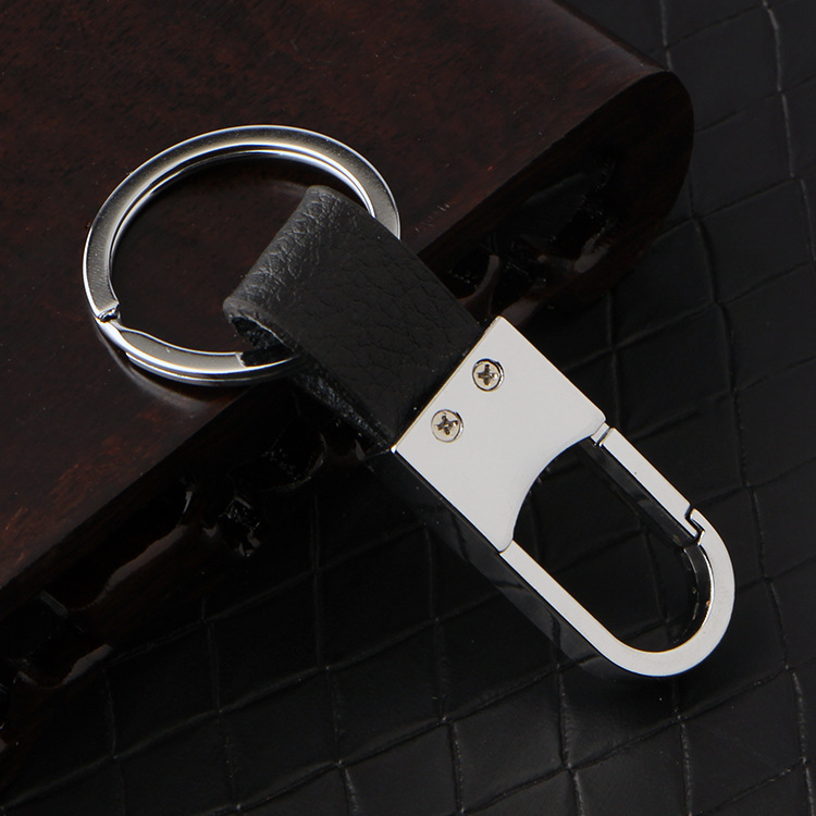 Men's Metal Leather Car Keychain Porsche Mercedes-Benz BMW Black Brown Key