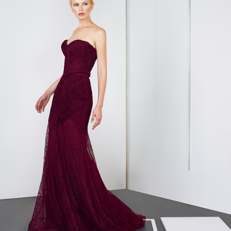 Sexy Burgundy Sweetheart Evening Dresses A Line Lace Black Girl African Party Gowns Plus Size Women Prom Dress