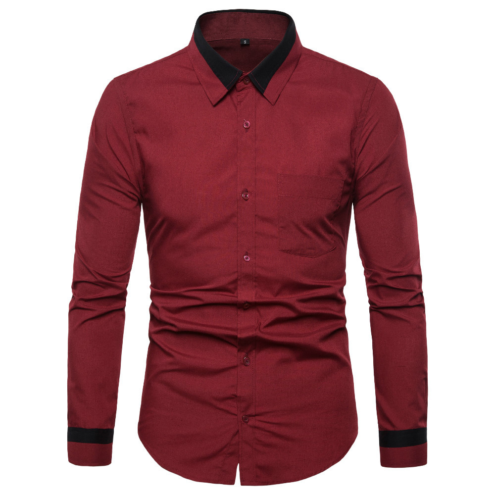 SWAGWHAT Brand New Men Dress Shirts Long Sleeve Fashion Patchwork Casual Shirt Male Business Social Shirts Camisas Hombre, Red
SWAGWHAT Brand New Men Dress Shirts Long Sleeve Fashion Patchwork Casual Shirt Male Business Social Shirts Camisas Hombre, Red