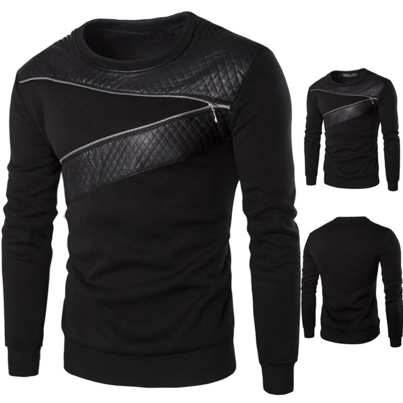 Men Winter Warm Slim Sweatshirt Casual Plus Size Splicing Leather Sweatshirt Coat Jacket PU leather Outwear Asian Size, Black
Men Winter Warm Slim Sweatshirt Casual Plus Size Splicing Leather Sweatshirt Coat Jacket PU leather Outwear Asian Size, Black