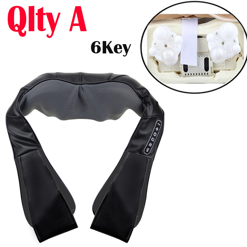 3D kneading Shiatsu Cervical Back Neck Massager Shawl Electric Roller Heat Device Manual China Home Car Shoulder Massage Machine T191116