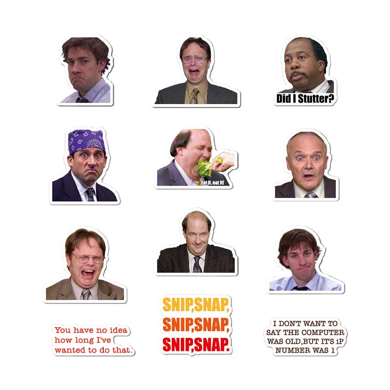 The Office Stickers Pack of 50 Pcs Funny paster for Water Bottle Cars Motorcycles Laptop Computer Sticker