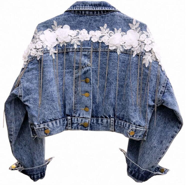 Autumn winter women' flowers embroidery casual loose denim jacket female vintage high waist plus size short Jean jacket TB176, Beige
Autumn winter women' flowers embroidery casual loose denim jacket female vintage high waist plus size short Jean jacket TB176, Beige