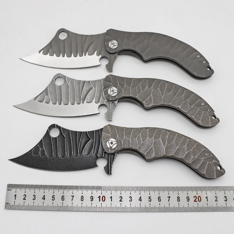 High Quality Ganondorf Rugged Knives D2 Blade Flipper Titanium Handle Folding Knife Practical Pocket EDC Outdoor Equipment Camping Hunting Tactical Tools
High Quality Ganondorf Rugged Knives D2 Blade Flipper Titanium Handle Folding Knife Practical Pocket EDC Outdoor Equipment Camping Hunting Tactical Tools