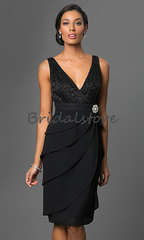 Bohemian Two Piece Mother Of The Bride Dresses Knee Length Chiffon Ruffles Evening Gowns With Boleros Jackets Cheap Groom Mother Outfit Suit