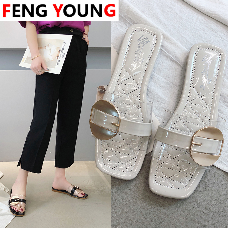Women Sandals Woman Flip Flops Summer Beach Slippers Slides Solid Crystal Metal Buckle Transparent Holiday Sliders Shoes Outside, Circle beige
Women Sandals Woman Flip Flops Summer Beach Slippers Slides Solid Crystal Metal Buckle Transparent Holiday Sliders Shoes Outside, Circle beige