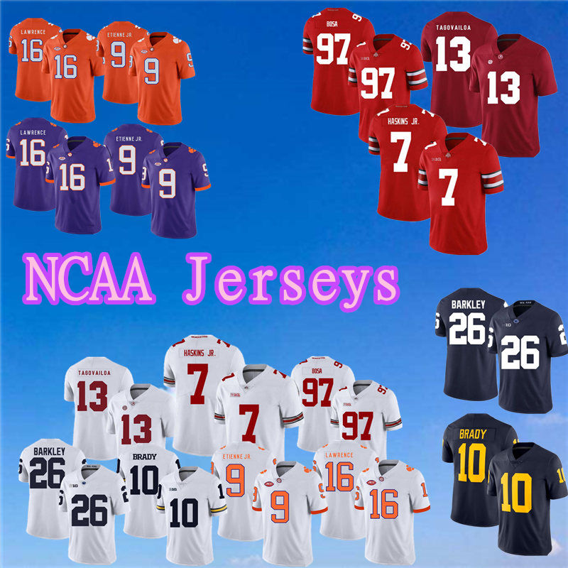top 2019 NCAA 16 Trevor Lawrence jersey 9 Travis Etienne Jr. College Football jerseys 13 Tua Tagovailoa Jerseys 7 Dwayne Haskins Jr. jerseys, White
top 2019 NCAA 16 Trevor Lawrence jersey 9 Travis Etienne Jr. College Football jerseys 13 Tua Tagovailoa Jerseys 7 Dwayne Haskins Jr. jerseys, White
