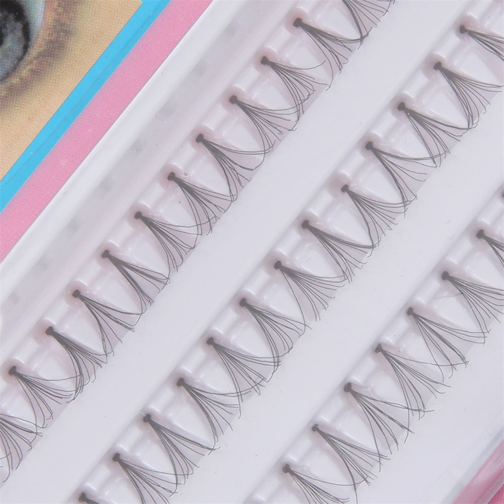 Individual Lashes Semi Hand Made Black False Eyelash Natural Long Cluster Extension Set Makeup 8mm 10mm 12mm 14mm Pestanas Postizas Negras Individuale