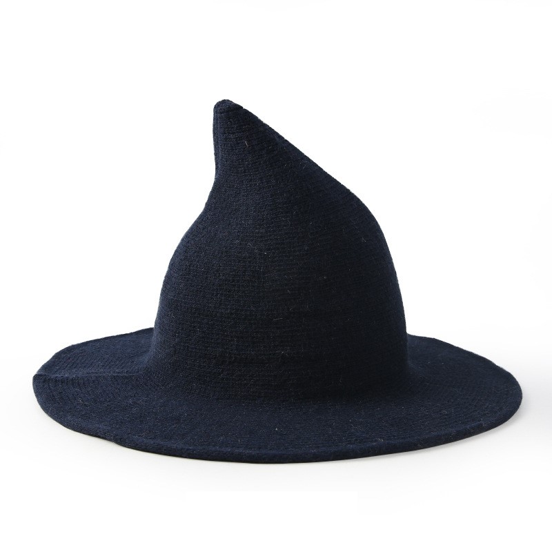 Halloween bucket hat Sheep Wool Christmas Halloween Foldable Costume Ball Sun Cap Witch Pointed Fisherman Knit hats