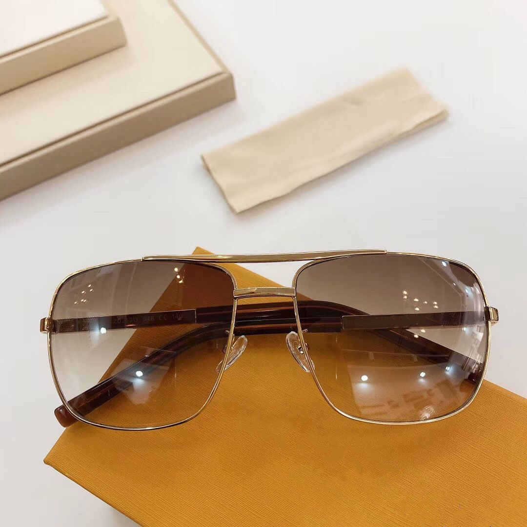 Authentic men Attitude Sunglasses Gold Damier Brown Lenses square metal frame vintage style outdoor design classical model 0259
Authentic men Attitude Sunglasses Gold Damier Brown Lenses square metal frame vintage style outdoor design classical model 0259