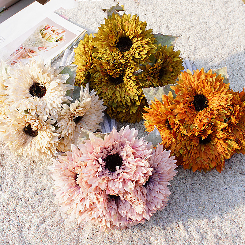 Artificial Gerbera Flowers Bouquet 6 Heads Yellow Sunflower Silk Flowers for Home Desk Window Decoration Wedding Party Supplies, Orange
Artificial Gerbera Flowers Bouquet 6 Heads Yellow Sunflower Silk Flowers for Home Desk Window Decoration Wedding Party Supplies, Orange