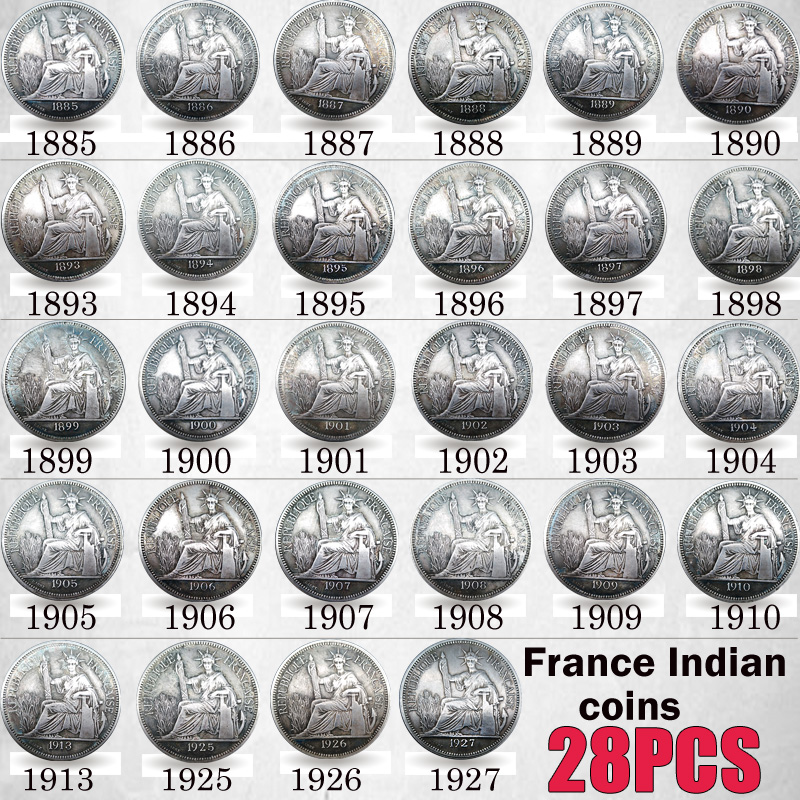 28pcs France Indian Full Set Copy Coins Statue of Liberty Sitting Coins Decorative Coins
28pcs France Indian Full Set Copy Coins Statue of Liberty Sitting Coins Decorative Coins