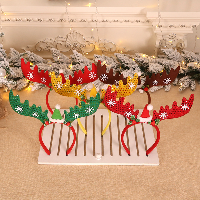 christmas decorations for home Xmas sequins head button Headband elk Headwear Christmas antlers gifts kids toys boneca metoo
christmas decorations for home Xmas sequins head button Headband elk Headwear Christmas antlers gifts kids toys boneca metoo
