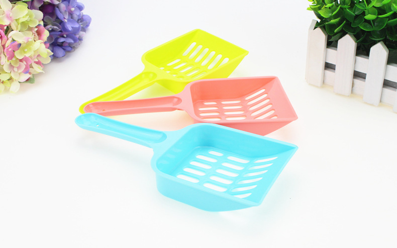 Cheapest Plastic litter scoop portable cat cleaning shovel Dog Pet Poop waste Scooper Easy Clean 5 colors to choose