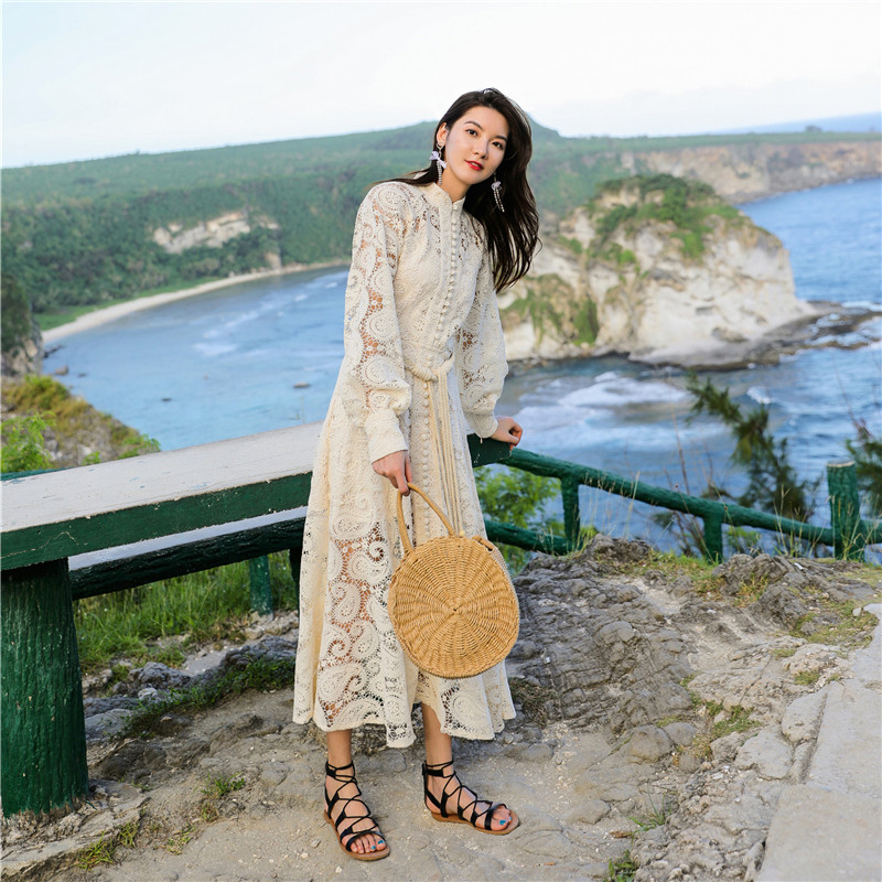 Vintage Autumn Braided Belt Woman's Dress Hollow Out Lace Embroidery Long Puff Seeve Apricot Maxi Dress Beach Dresses Luxury, Xaq611
Vintage Autumn Braided Belt Woman's Dress Hollow Out Lace Embroidery Long Puff Seeve Apricot Maxi Dress Beach Dresses Luxury, Xaq611