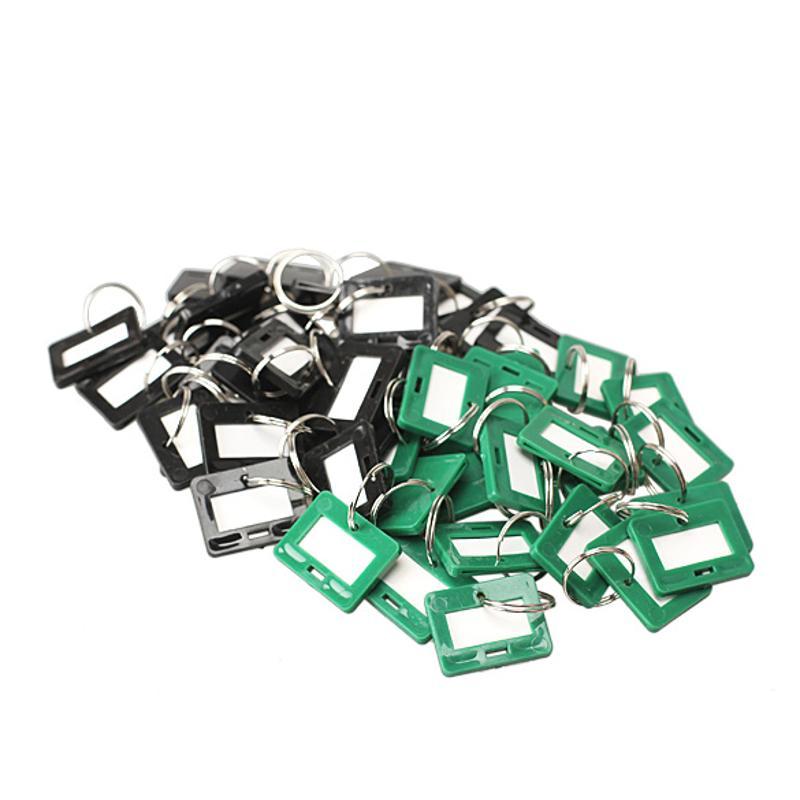 100pcs/lot Cute Mix Label Plastic Keychain For Women Man Keys Cover Key Caps Key Ring Key Holder Accessories Free Drop Shipping