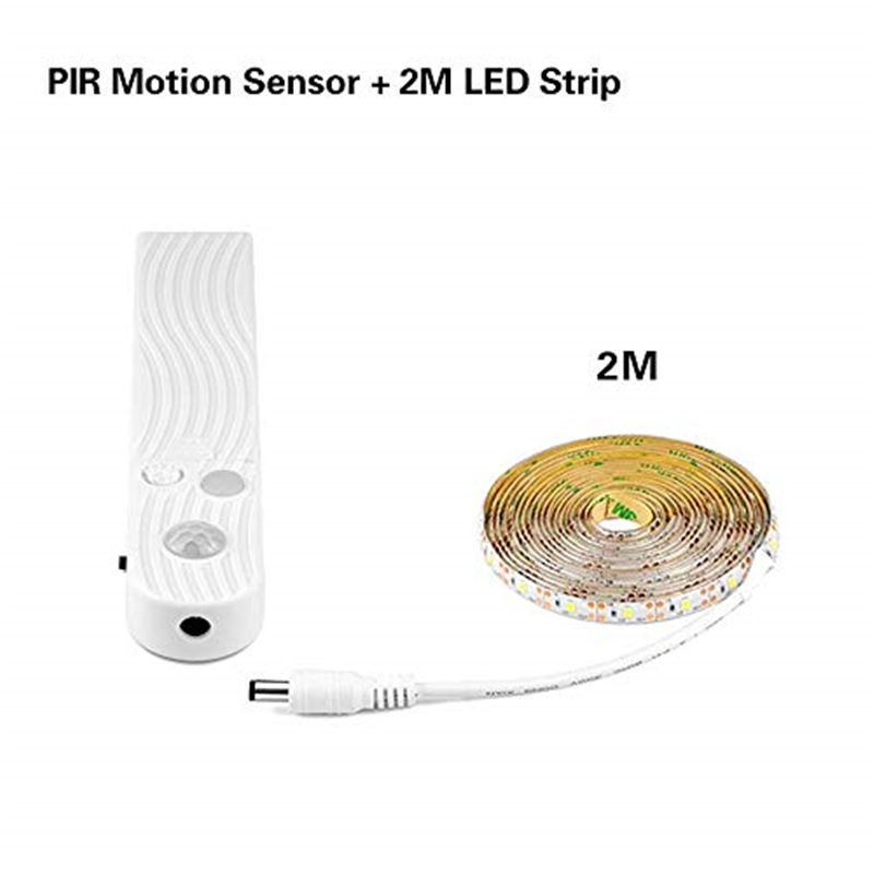 LED Strip Lights Motion Sensor 1m 2m 3m Cabinet light Strip Tape Under Bed Lamp Rope Night Lamp for Stairs Hallway Closet Kitchen