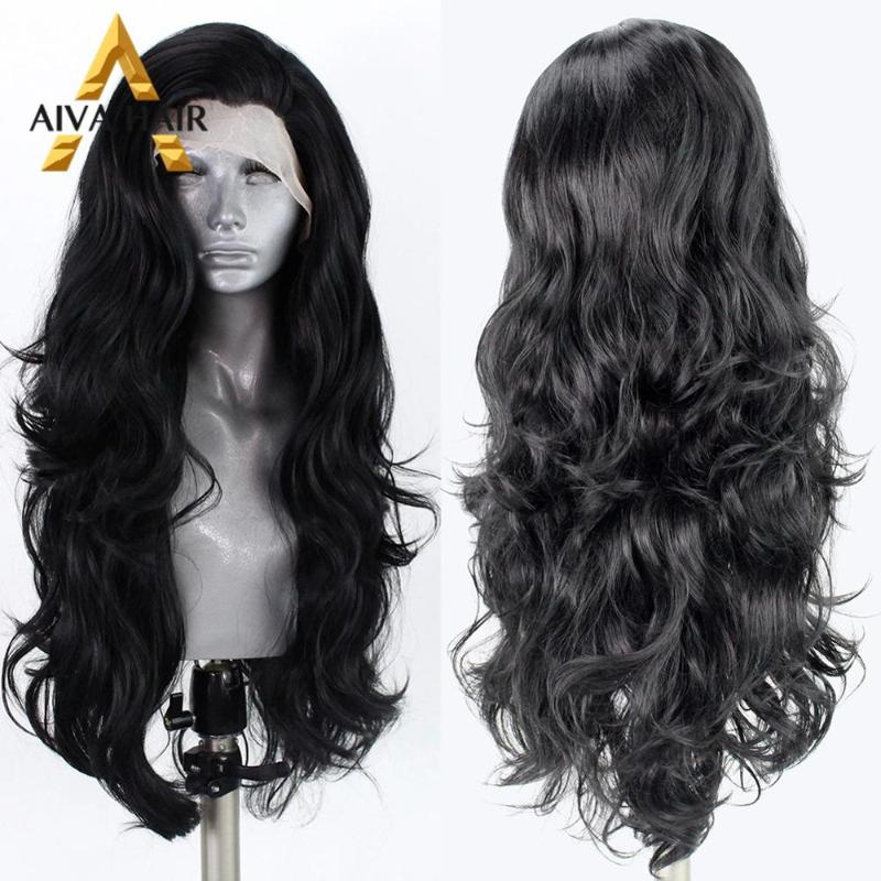 Aiva Hair High Temperature Synthetic Lace Front Wig Glueless Free Part Long Black Wig Cosplay Wavy Wigs For Women
Aiva Hair High Temperature Synthetic Lace Front Wig Glueless Free Part Long Black Wig Cosplay Wavy Wigs For Women