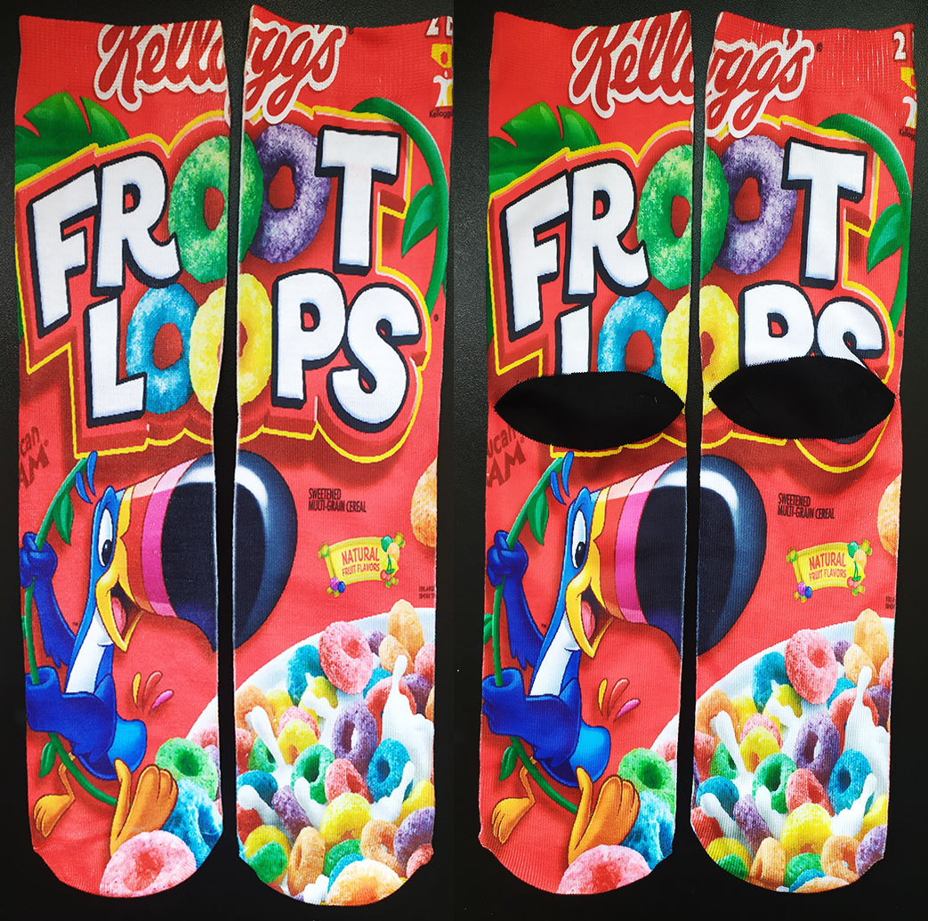 Length 38 cm 3D Printed Two Sides Socks Cheerleader Long Socks Boys & Girls Socks Adult Sports Stocking Multicolors Cartoon