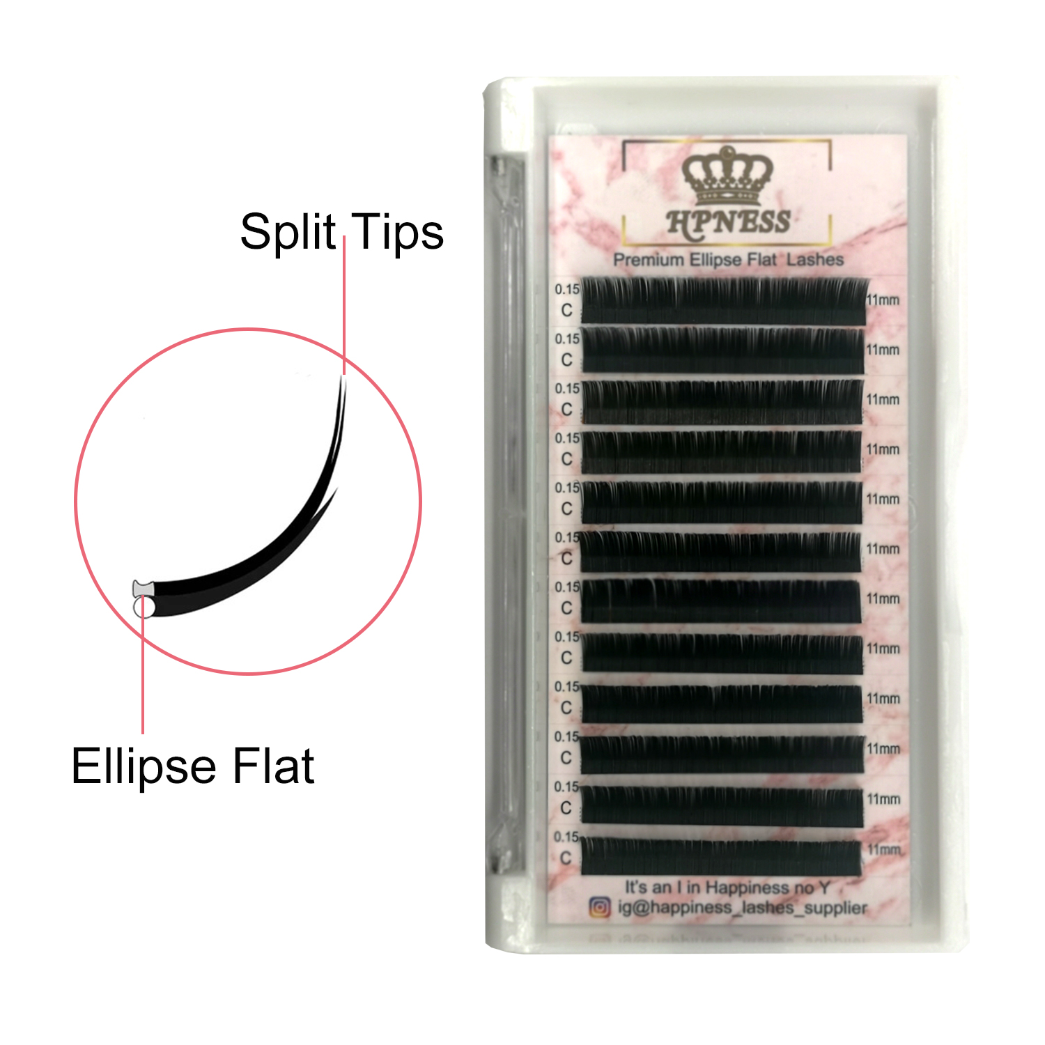 Ellipse Flat with Split end Eye Lash Extension Individual Lashes Super Soft and Feathery Natural Look Easy to Apply HPNESS
Ellipse Flat with Split end Eye Lash Extension Individual Lashes Super Soft and Feathery Natural Look Easy to Apply HPNESS