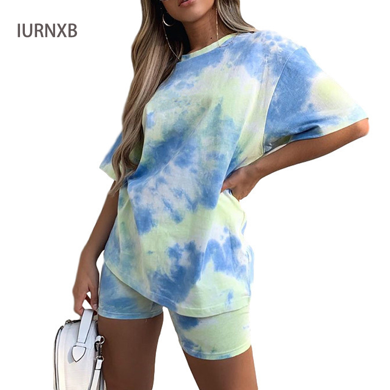Women 2 Piece Sets Loose Casual Tracksuit Short Sleeve T-shirt Biker Shorts Streetwear Female Clothes Set, Blue
Women 2 Piece Sets Loose Casual Tracksuit Short Sleeve T-shirt Biker Shorts Streetwear Female Clothes Set, Blue