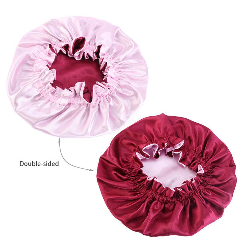Baby Silky Satin Bonnet Adjustable Sleep Cap Girl Night Turban Children Headwear G99C