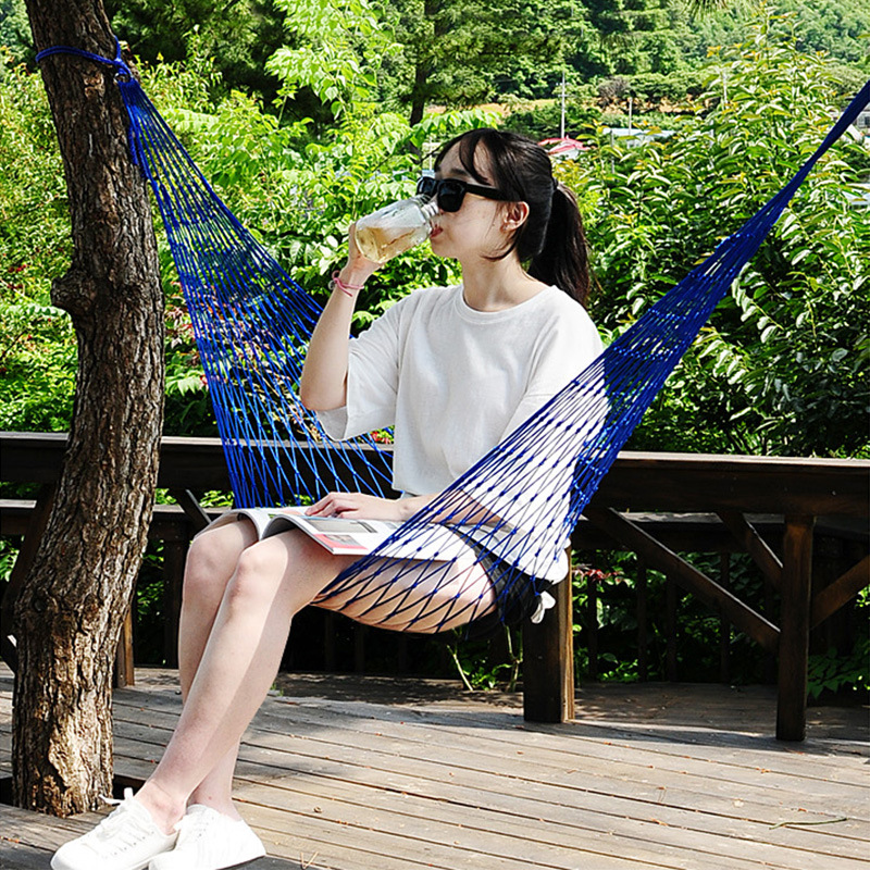 Single Portable Mesh Garden Hammock Nylon Swing Hang Net Sleeping Bed Hamaca For Outdoor Travel Camping Hamak
Single Portable Mesh Garden Hammock Nylon Swing Hang Net Sleeping Bed Hamaca For Outdoor Travel Camping Hamak