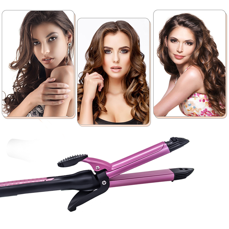 2 In 1 Professional Hair Curler Straightener Electric Curling Iron Roller Fast Heat Curling Wand Hair Styler Pro Styling Tool