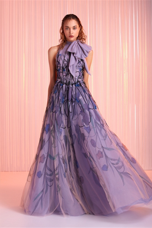 2021 Tony Ward Evening Dresses A Line Sleveless Lace Sweep Train Prom Dress Party Wear Custom Made Red Carpet Gowns