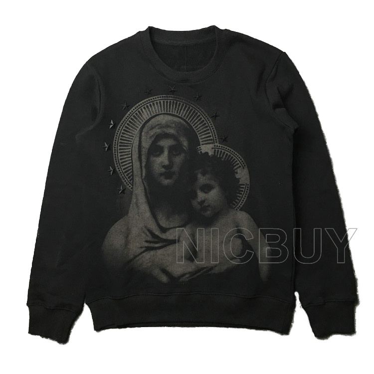 2019 fashion autumn designer Brand give mens clothing 3D gold metal star the Madonna print black hoodies pullover casual cotton sweatshirt
2019 fashion autumn designer Brand give mens clothing 3D gold metal star the Madonna print black hoodies pullover casual cotton sweatshirt
