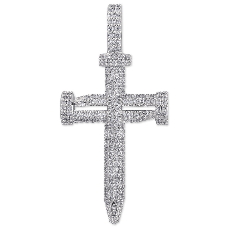 Wholesale-Nail-shaped Cross Zircon Man Hip-hop Pendant Gold Silver Environmental Protection Copper Necklace New
Wholesale-Nail-shaped Cross Zircon Man Hip-hop Pendant Gold Silver Environmental Protection Copper Necklace New