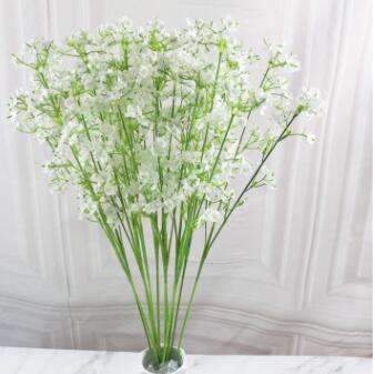 Artificial Flowers Gypsophila Decorative Fake Silk Flowers White Gypsophila Bride Bouquet Wedding Decoration Flower 10pcs wholesale