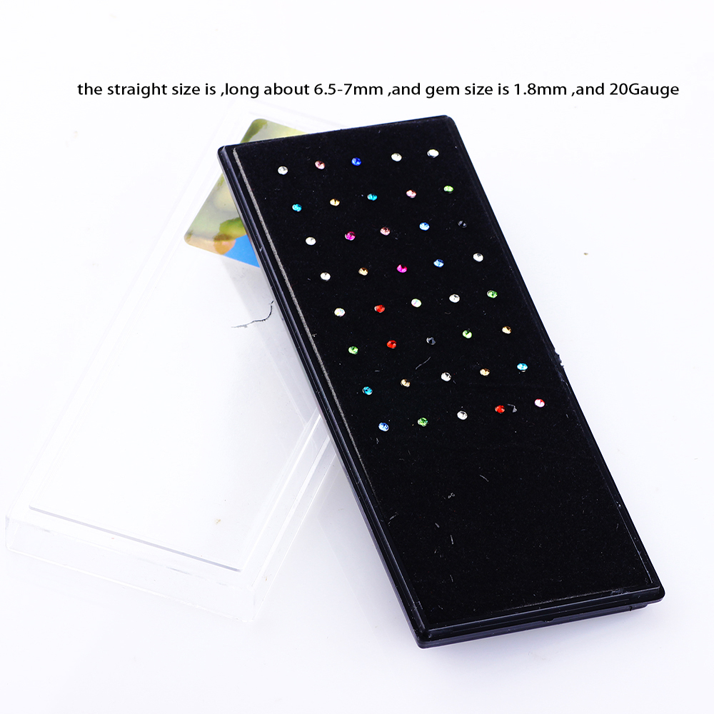 Steel Nose Hoop Rings Whole Body Jewelry Crystal Nose Studs Pin Piercing 120pcs for Sexy Women Men