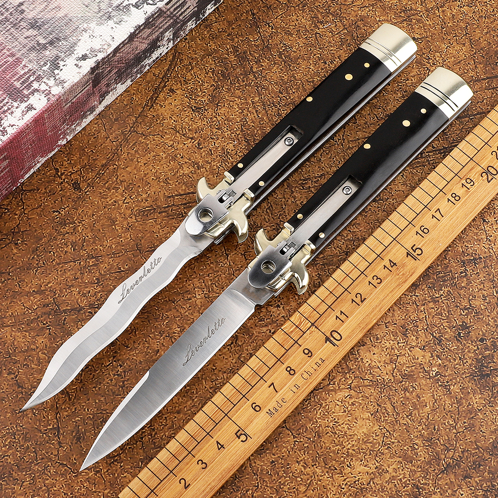Italy 9 inch mafia automatic knife folding quick open field survival tool outdoor tactical hunting folding knife outdoor survi
Italy 9 inch mafia automatic knife folding quick open field survival tool outdoor tactical hunting folding knife outdoor survi