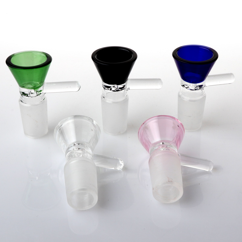 New 14mm 18mm Funnel Glass Bong Bowl With Male Joint 5 Colors Glass Bowls Piece For Oil Rigs Bongs Dab Rig Pipes
New 14mm 18mm Funnel Glass Bong Bowl With Male Joint 5 Colors Glass Bowls Piece For Oil Rigs Bongs Dab Rig Pipes