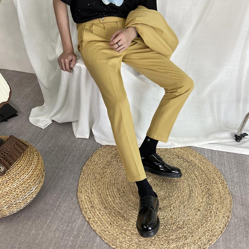 England Style Suit Pants Mens Summer Pants Yellow Casual Elegant Man Beige Gentleman Dress Fashion Trousers mens Fashion
England Style Suit Pants Mens Summer Pants Yellow Casual Elegant Man Beige Gentleman Dress Fashion Trousers mens Fashion