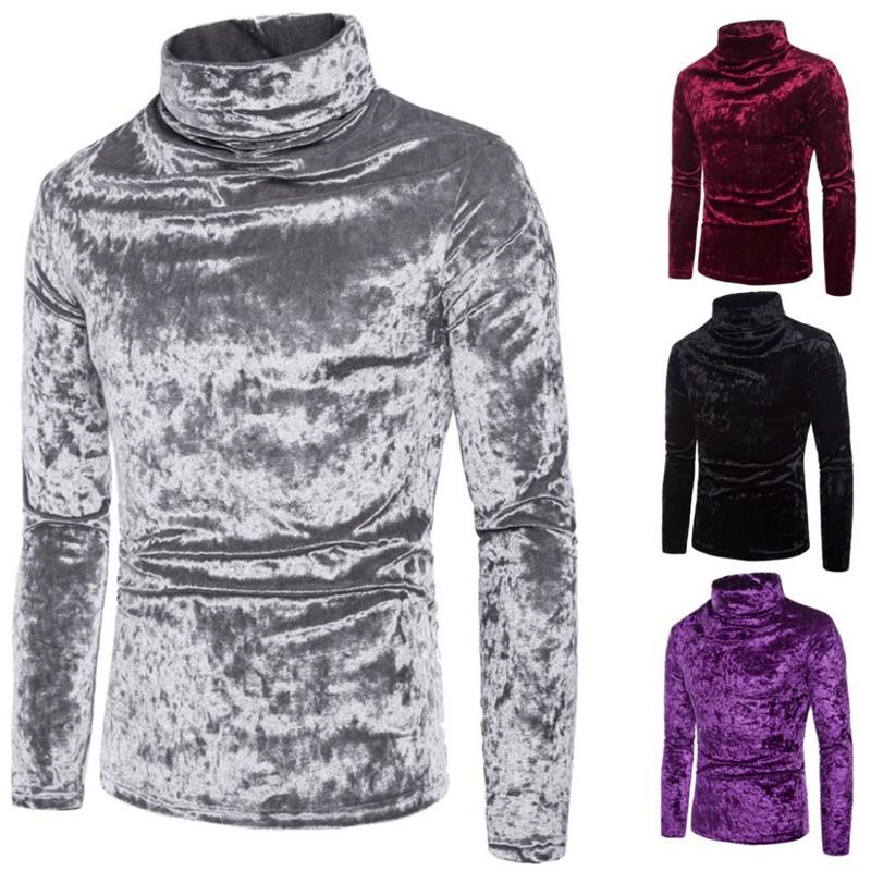 Shiny Sliver Velvet Velour High Collar T Shirt Men Brand New Turtleneck Smooth Tshirt Homme Nightclub Stage Party Tops Tee Great Size -2XL, Purple
Shiny Sliver Velvet Velour High Collar T Shirt Men Brand New Turtleneck Smooth Tshirt Homme Nightclub Stage Party Tops Tee Great Size -2XL, Purple