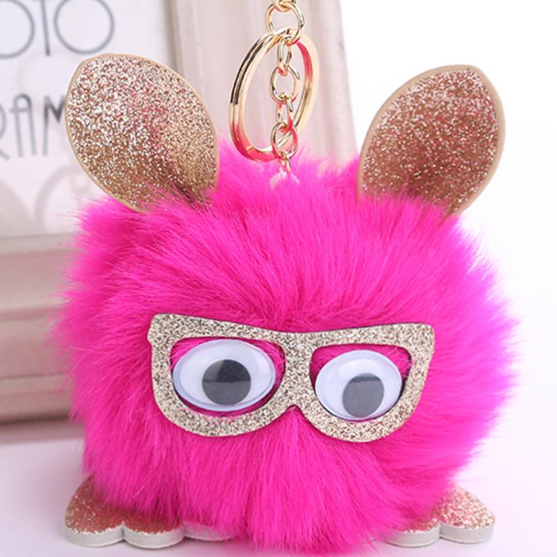 hair bulb key chain PU leather pendant Imitation fur badminton hang bag accessories 
hair bulb key chain PU leather pendant Imitation fur badminton hang bag accessories