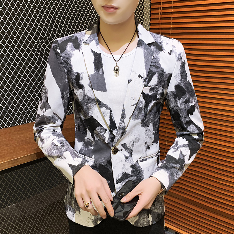 COO 2020 Men's Spring New Model Camouflage Printed Suit Youth Slim Casual blazers, Black
COO 2020 Men's Spring New Model Camouflage Printed Suit Youth Slim Casual blazers, Black