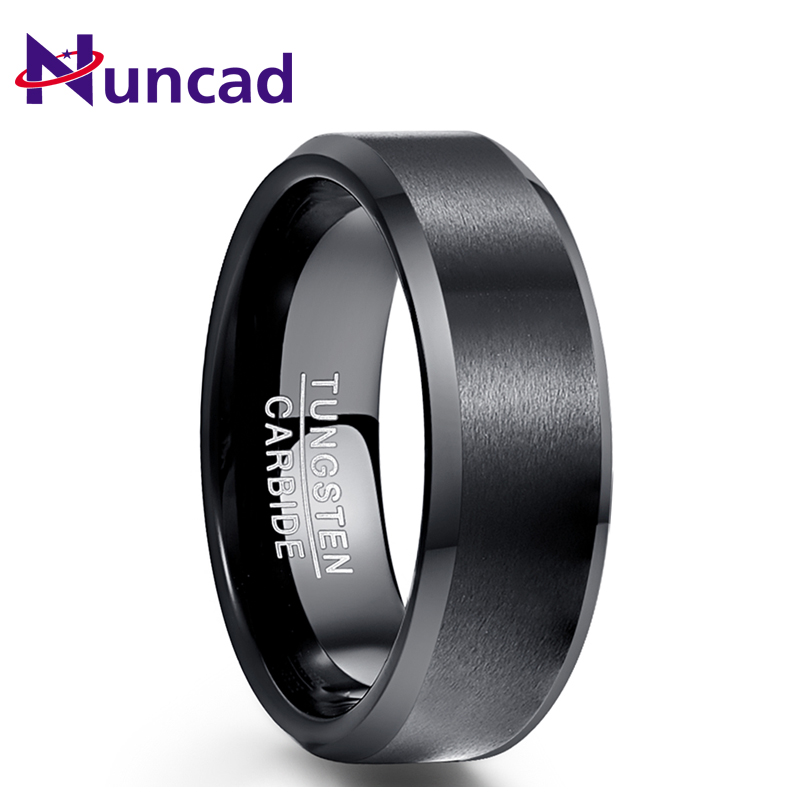 Nuncad Classic Black Matte Surface Tungsten Steel Ring 8MM Wedding Band Couple Engagement Anniversary Jewelry Ring bague homme, Silver
Nuncad Classic Black Matte Surface Tungsten Steel Ring 8MM Wedding Band Couple Engagement Anniversary Jewelry Ring bague homme, Silver