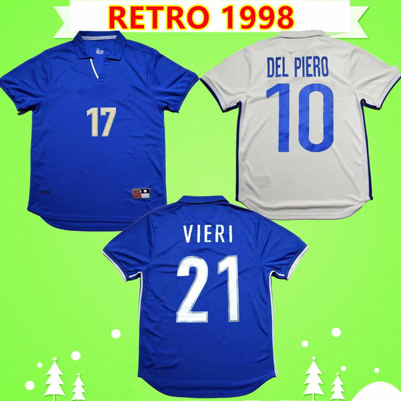 Italy 1998 Retro soccer jerseys MALDINI DEL PIERO BAGGIO R. ZOLA CHIESA football shirts classic Maglia da calcio TOTTI vintage Maillot, Retro 1998
Italy 1998 Retro soccer jerseys MALDINI DEL PIERO BAGGIO R. ZOLA CHIESA football shirts classic Maglia da calcio TOTTI vintage Maillot, Retro 1998