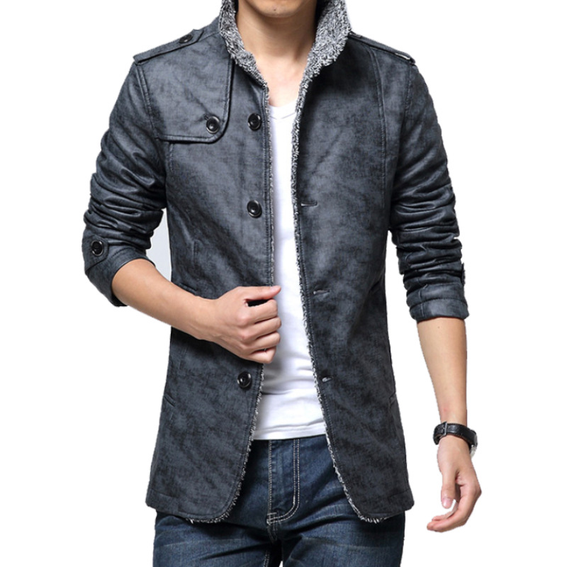 Fashion Pockets Men Faux Leather Jacket Stand Slim Mens PU Leather Jackets Solid Winter Motorcycle Coat, Black
Fashion Pockets Men Faux Leather Jacket Stand Slim Mens PU Leather Jackets Solid Winter Motorcycle Coat, Black