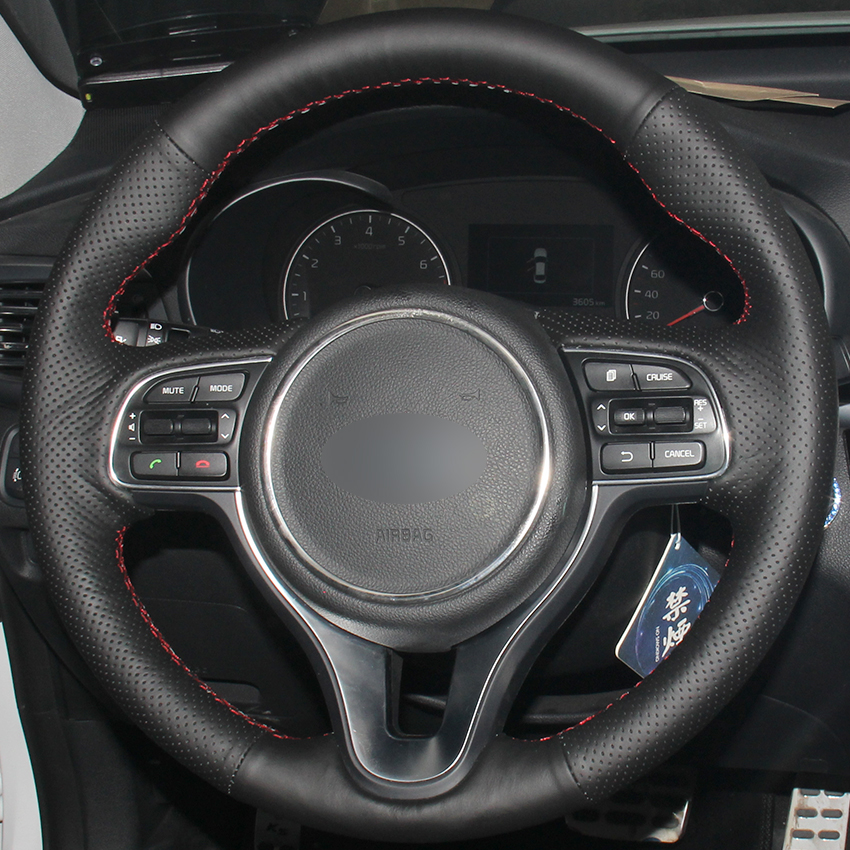 Black Synthetic Leather Car Steering Wheel Cover for Kia K5 2016 2017 Sportage 4 KX5 2016 2017
Black Synthetic Leather Car Steering Wheel Cover for Kia K5 2016 2017 Sportage 4 KX5 2016 2017
