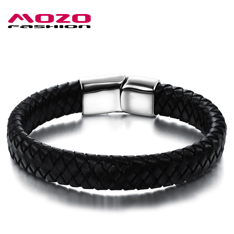Fashion Simple Male Black Leather Rope Chain Bracelets Classic Magnetic Buckle Men Party Jewelry Accessories PS894
Fashion Simple Male Black Leather Rope Chain Bracelets Classic Magnetic Buckle Men Party Jewelry Accessories PS894