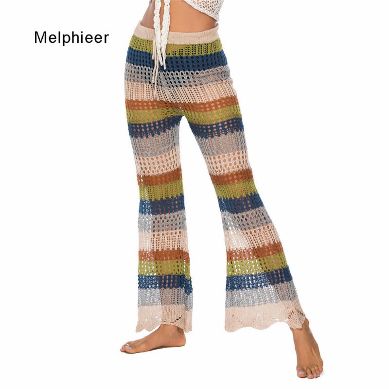 Melphieer Lady's 2020 Beachwear Clothing Striped Fishtail Trumpet Trousers Knitted crochet beach cover pants beach cover bottom
Melphieer Lady's 2020 Beachwear Clothing Striped Fishtail Trumpet Trousers Knitted crochet beach cover pants beach cover bottom