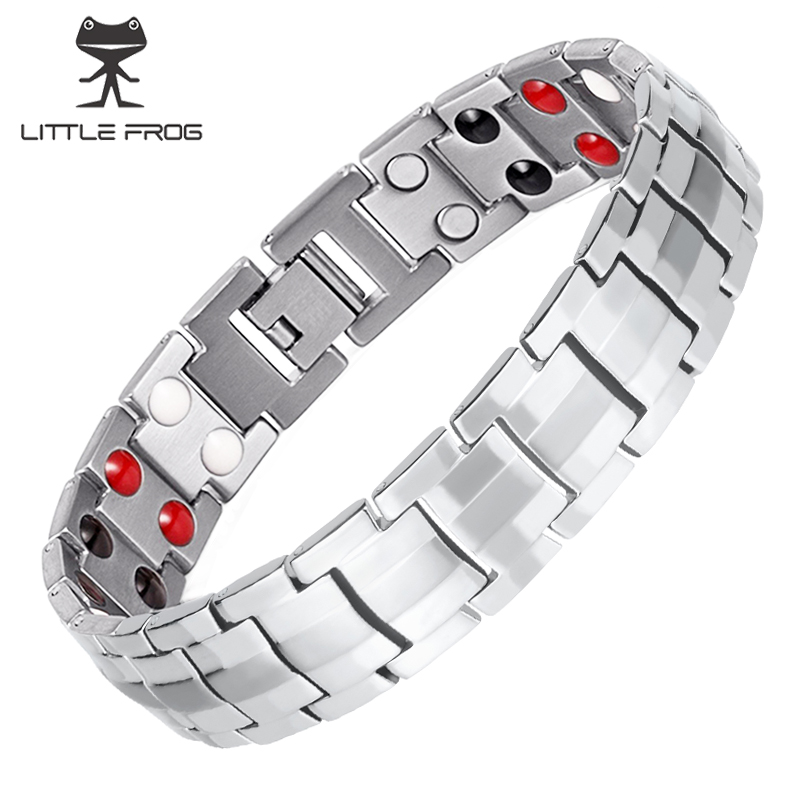 LITTLE FROG Men's Double Row 4 Elements Health Magnetic Titanium Bracelet Silver Therapy Bangles Best Gift For Lover's
LITTLE FROG Men's Double Row 4 Elements Health Magnetic Titanium Bracelet Silver Therapy Bangles Best Gift For Lover's