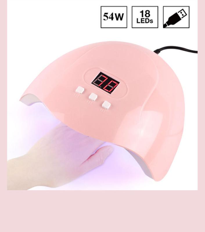 54W Gel Lamp New Double Light Source Nail Light Professional Nail Lamp Gel Polish LED Dryer LCD Display UV, As shown
54W Gel Lamp New Double Light Source Nail Light Professional Nail Lamp Gel Polish LED Dryer LCD Display UV, As shown